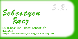 sebestyen racz business card